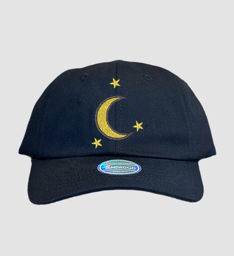 Moon and Stars Embroidered Hat