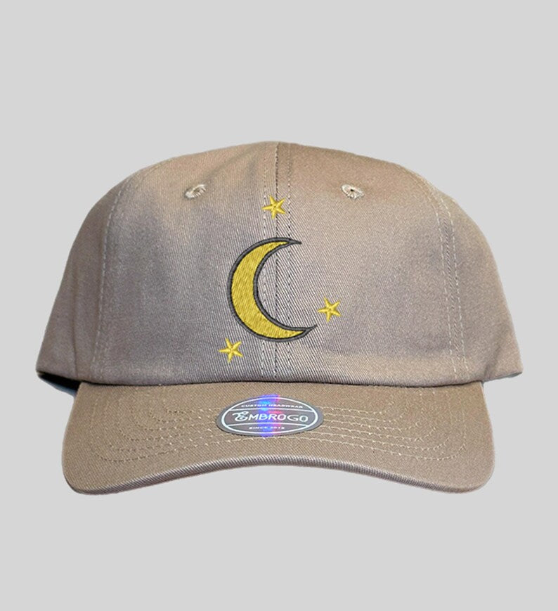 Moon and Stars Embroidered Hat