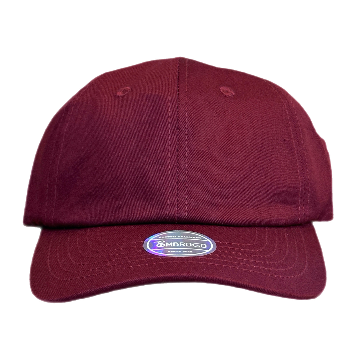 Custom Embroidered Maroon Baseball Cap