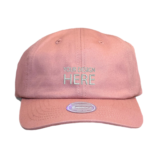 Custom Embroidered Dusty Pink Baseball Cap