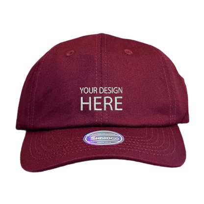 Custom Embroidered Maroon Baseball Cap