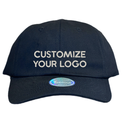 [BASEBALL HAT LOGO] Custom Embroidered Black Cap