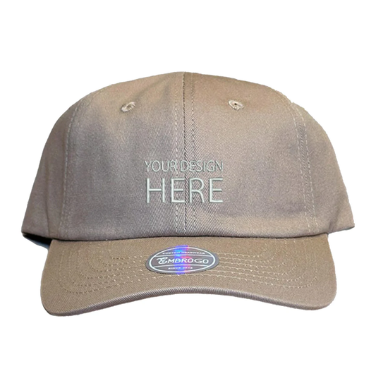 Custom Embroidered Khaki Baseball Cap