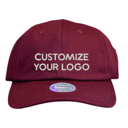 [BASEBALL HAT LOGO] Custom Embroidered Maroon Cap