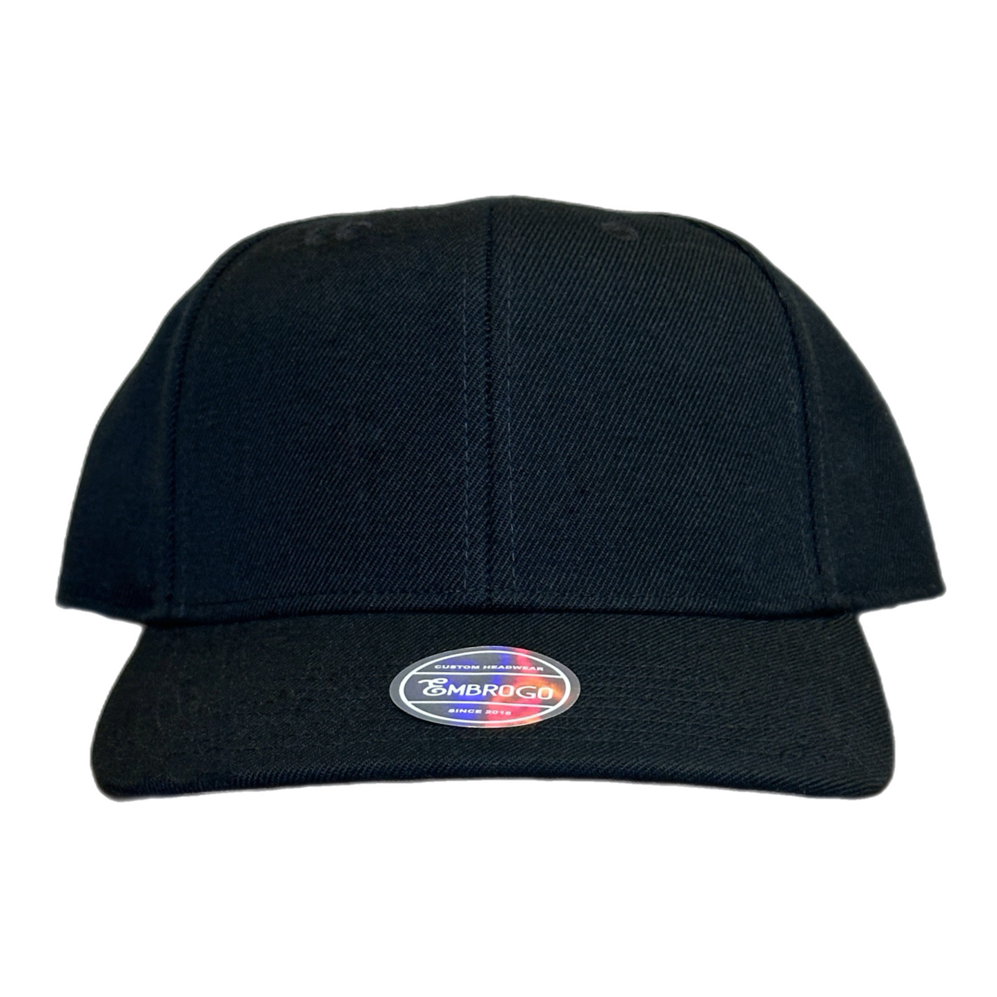 Custom Embroidered Black Snapback Cap