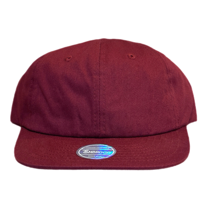 Custom Embroidered Maroon Flat Brim Baseball Hat