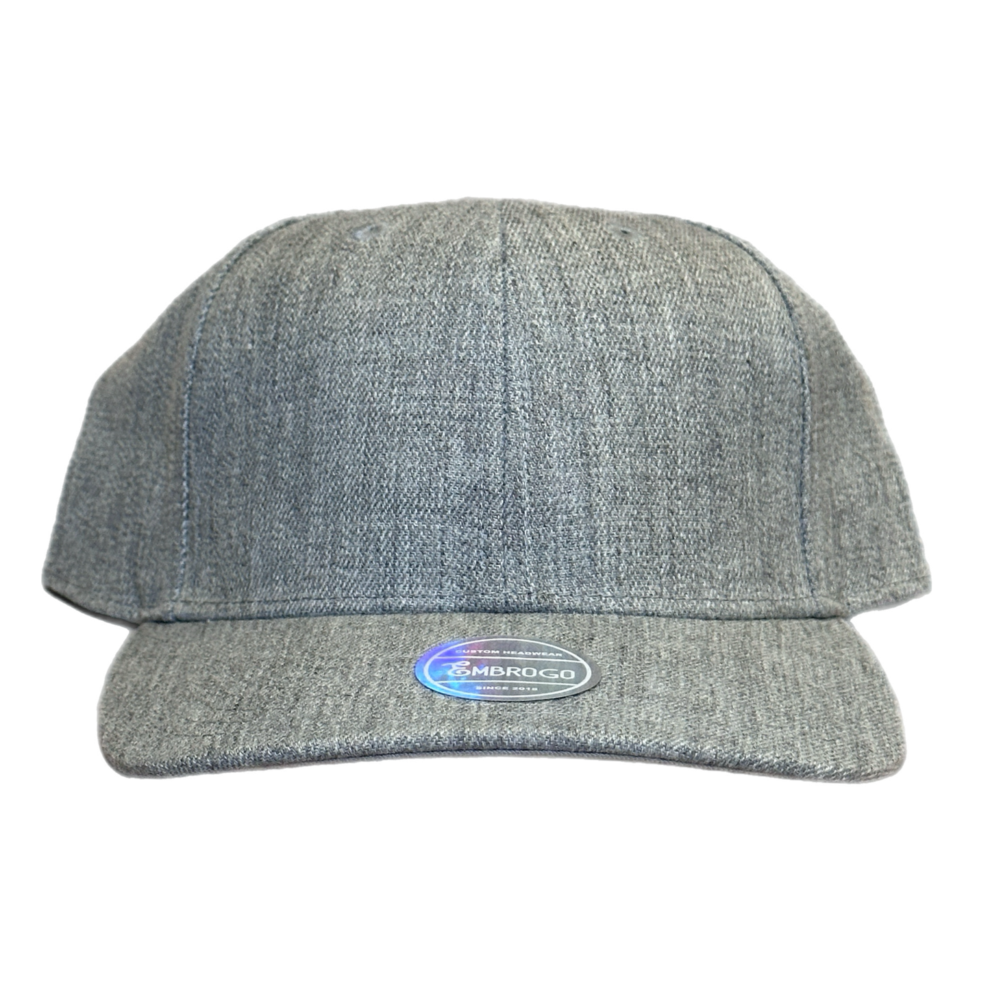 Custom Embroidered Heather Grey Snapback Cap