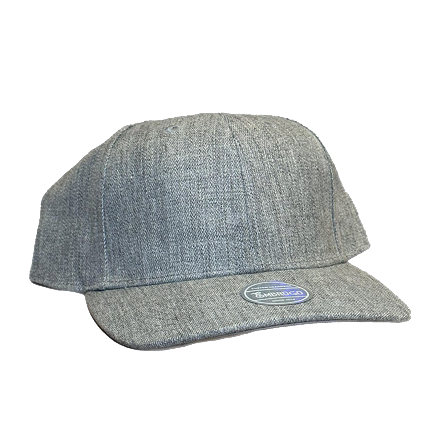 Custom Embroidered Heather Grey Snapback Cap