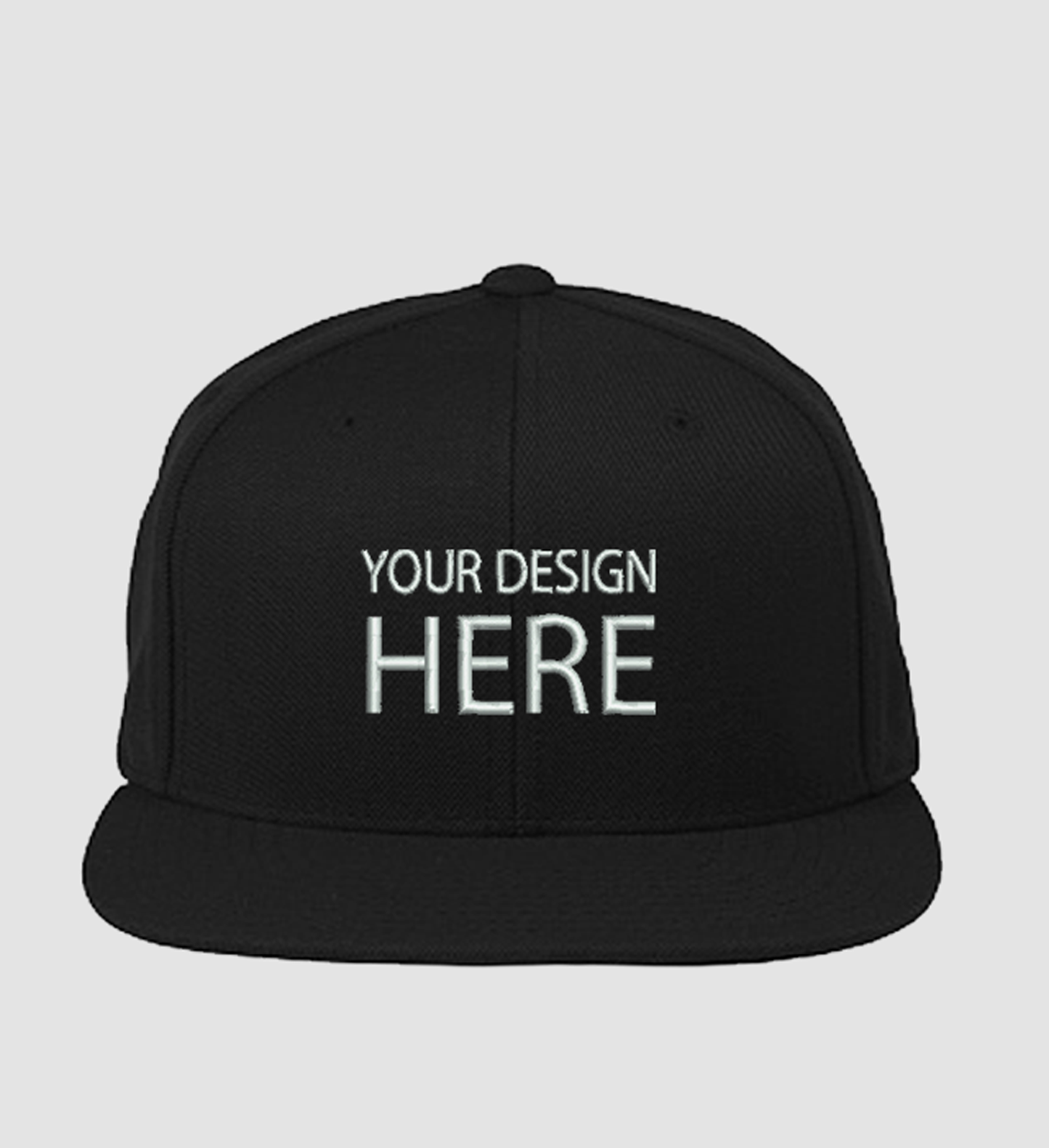 CUSTOMIZABLE Black 6-Panel SNAPBACK