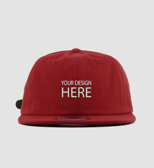 CUSTOMIZABLE Unstructured 6-Panel Maroon Hat