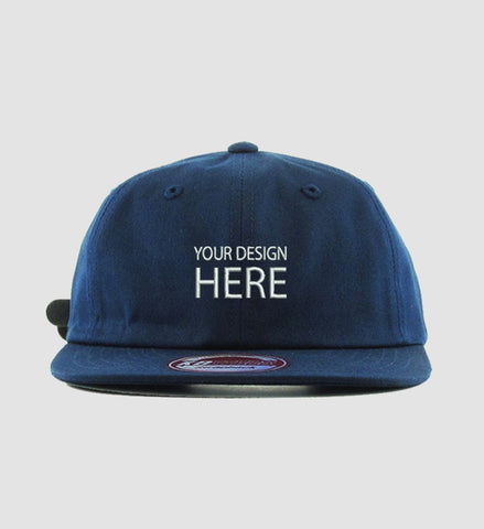 CUSTOMIZABLE Unstructured 6-Panel Navy Hat