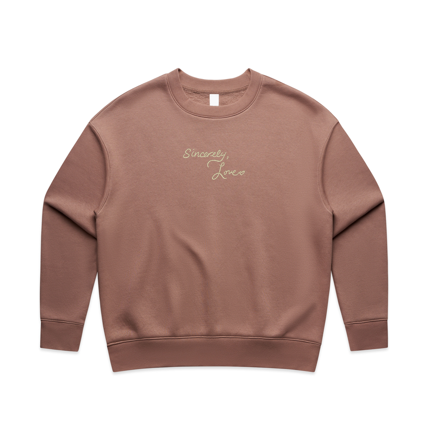 Sincerely, LOVE. WOMENS Hazy Pink / Cream Crew Neck [I LIKE YOU]