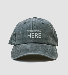 CUSTOMIZABLE Washed Charcoal Dad Hat